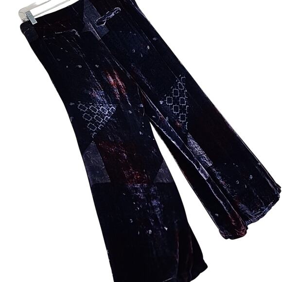 Free People Silk Velour Extreme Wide Leg Size 8 Pants - Picture 4 of 9